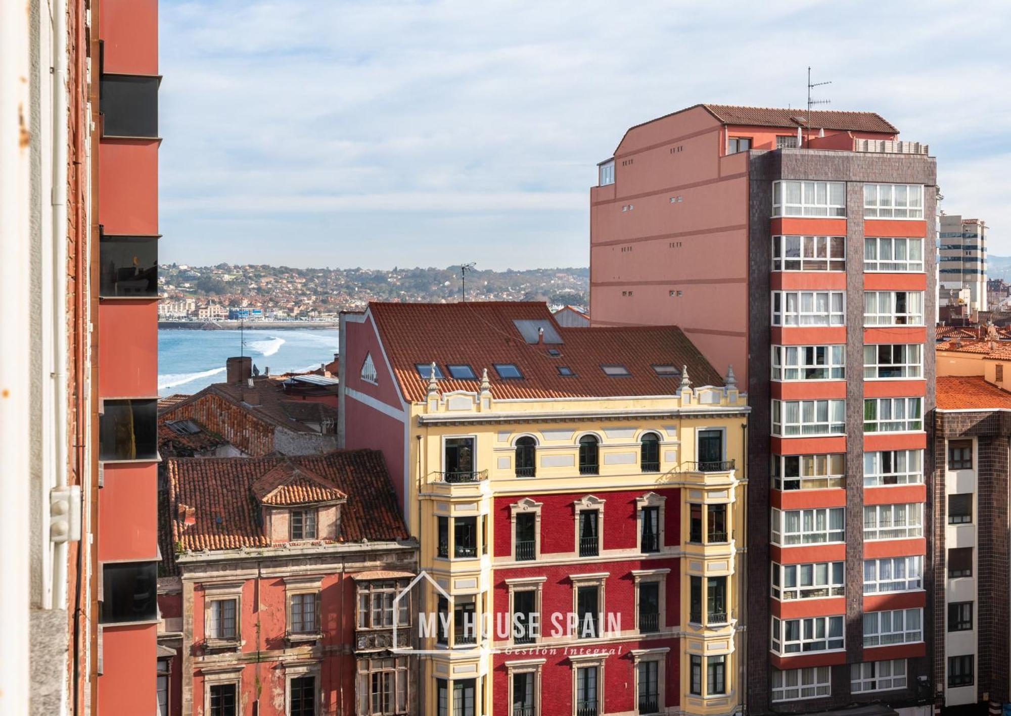 Myhousespain - Radiante Piso Junto A La Playa Gijon Bagian luar foto